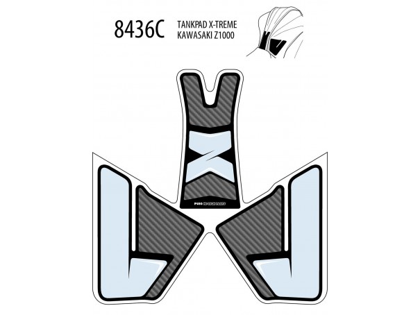Tankpad PUIG Extreme do Kawasaki Z1000 14-19 (trzyczęściowy) | PUIG.pl