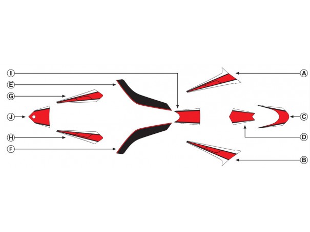 Zestaw naklejek PUIG do Yamaha T-Max 530 12-14 (białe 8413) | PUIG.pl