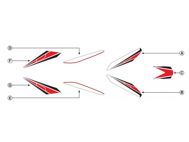 Zestaw naklejek PUIG do Yamaha X-Max 125/250 10-16 (czarne 8424) | PUIG.pl