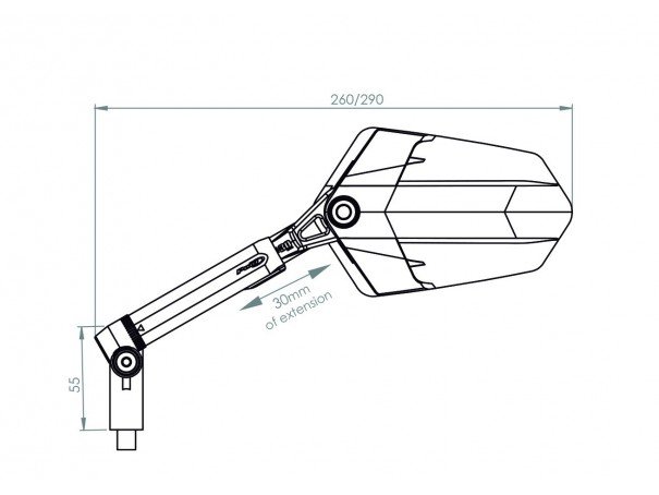 Lusterko PUIG Hi-Tech Explorer (lewe) | PUIG.pl