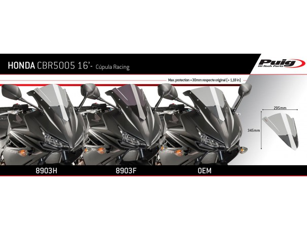 Szyba sportowa PUIG do Honda CBR500R 16-18 | PUIG.pl