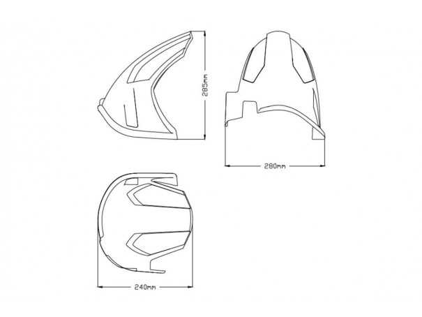 Błotnik tylny PUIG do Yamaha XTZ1200Z Super Tenere 14-22 | PUIG.pl
