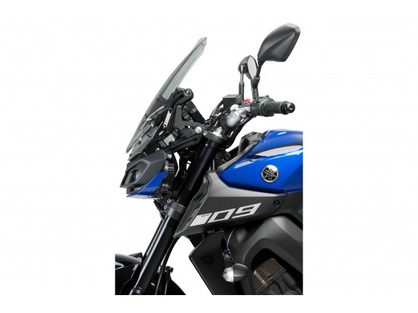 Regulowany wspornik szyby PUIG M.E.M. do Yamaha MT-09 17-20 | PUIG.pl