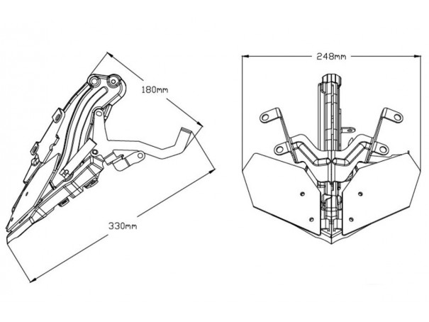 Regulowany wspornik szyby PUIG M.E.M. do Yamaha MT-09 17-20 | PUIG.pl