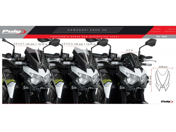 Owiewka PUIG do Kawasaki Z900 20-23 (Sport) | PUIG.pl