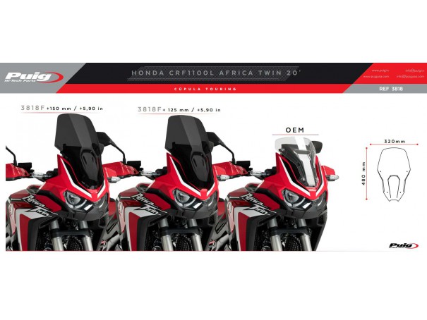 Szyba turystyczna PUIG do Honda CRF1100L Africa Twin 20-25 | PUIG.pl