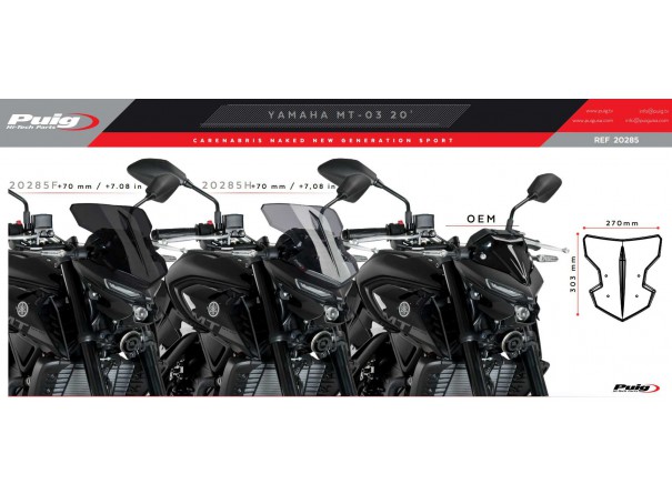 Owiewka PUIG do Yamaha MT-03 20-26 | PUIG.pl