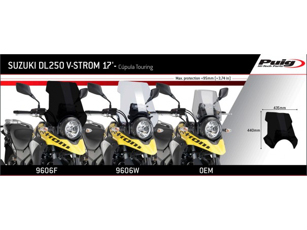 Szyba turystyczna PUIG do Suzuki DL250 V-strom 17-23 | PUIG.pl