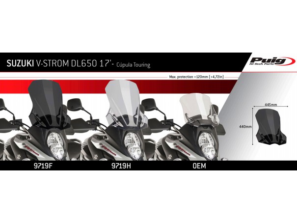 Szyba turystyczna PUIG do Suzuki DL650 V-strom / XT 17-26 | PUIG.pl