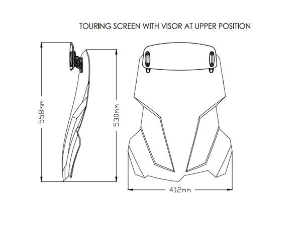 Szyba turystyczna PUIG do BMW F750GS / F850GS / Adv. 18-24 (z deflektorem, za OEM Sport) | PUIG.pl