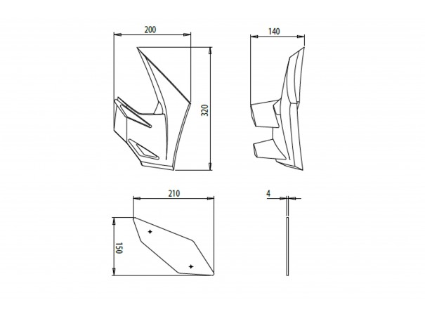 Boczne spoilery dociskowe do Kawasaki Z900 20-23 | PUIG.pl