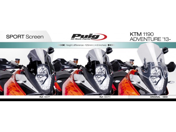 Szyba sportowa PUIG do KTM 1050 / 1090 / 1190 Adv. 13-18 | PUIG.pl