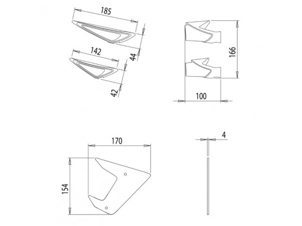 Boczne spoilery dociskowe do Yamaha MT-07 21-23 | PUIG.pl