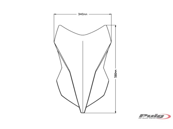 Szyba turystyczna PUIG do Benelli TRK 251 21-25 | PUIG.pl