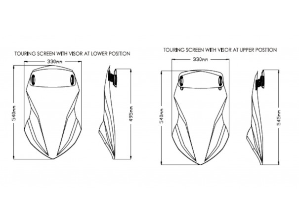 Szyba turystyczna PUIG do Honda NC750X 21-24 (z deflektorem) | PUIG.pl
