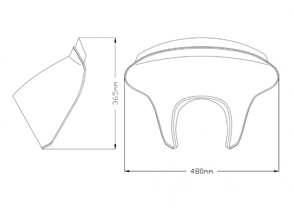 Puig 21068W BATWING SML WINDSHIELD TOURING [CLEAR] CMX1100 REBEL