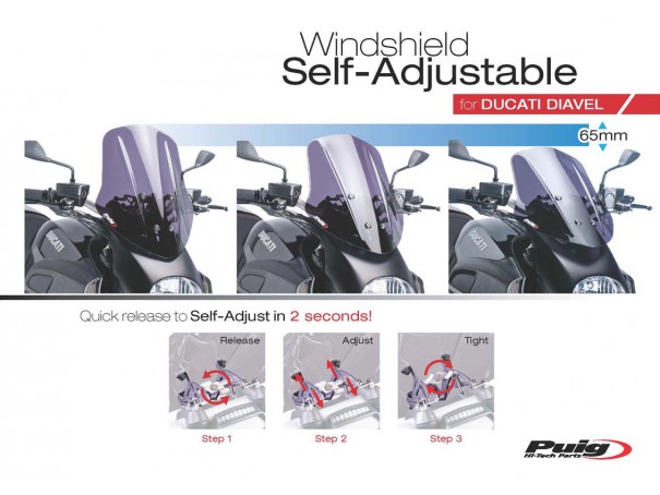 Owiewka PUIG do Ducati Diavel 11-13 (Touring) | PUIG.pl