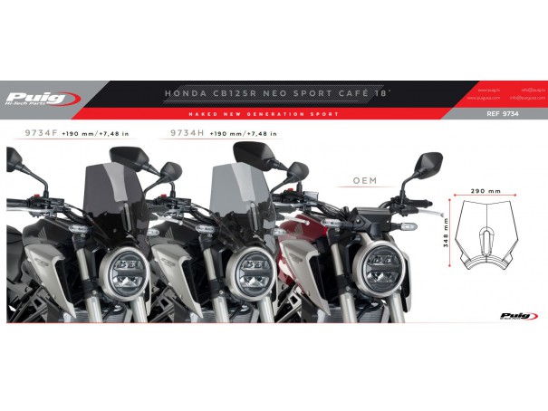 Owiewka PUIG do Honda CB125R / CB300R 18-23 | PUIG.pl