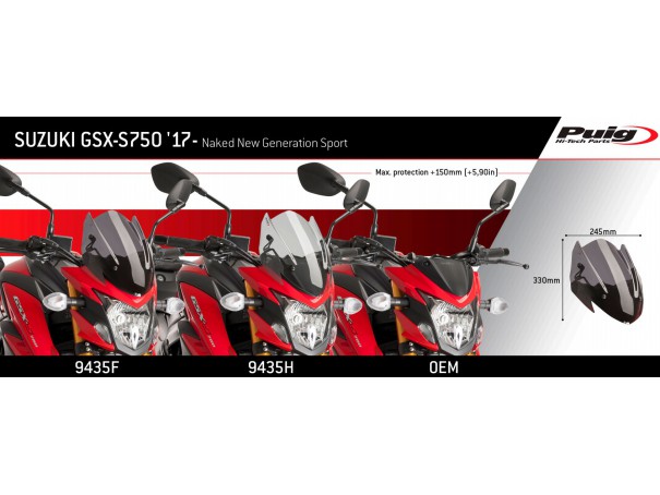Owiewka PUIG do Suzuki GSX-S750 17-21 (Sport) | PUIG.pl