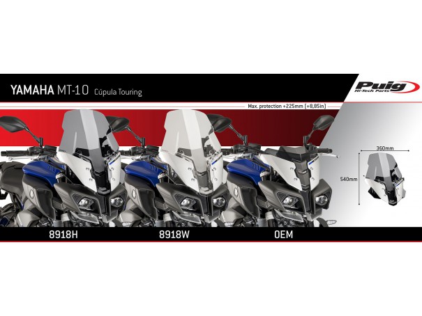 Owiewka PUIG do Yamaha MT-10 16-21 (Touring) | PUIG.pl