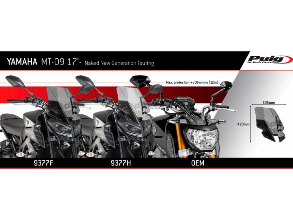 Owiewka PUIG do Yamaha MT-09 17-20 (Touring) | PUIG.pl