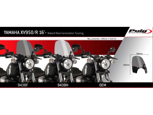 Owiewka PUIG do Yamaha XV950R Bolt 14-23 | PUIG.pl