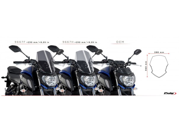 Owiewka PUIG do Yamaha MT-07 18-20 (Touring) | PUIG.pl