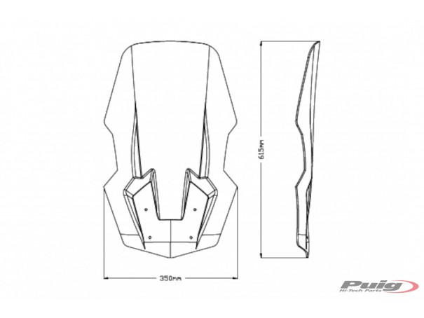 Szyba PUIG V-Tech do Keeway Vieste 125 / 300 21-26 (Touring) | PUIG.pl