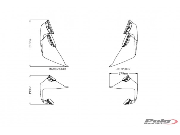 Przedni spoiler PUIG do BMW S1000RR 19-22 (wersja GP) | PUIG.pl