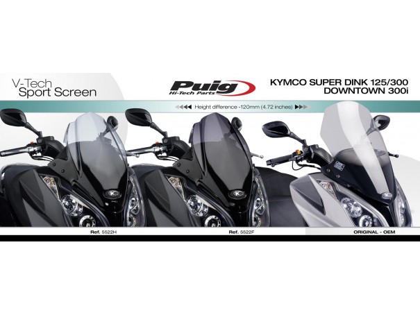 Szyba PUIG V-Tech do Kymco Downtown / Superdink (Sport) | PUIG.pl