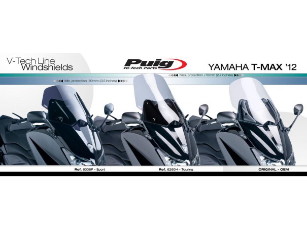 Szyba PUIG V-Tech do Yamaha T-Max 530 12-16 (Touring) | PUIG.pl